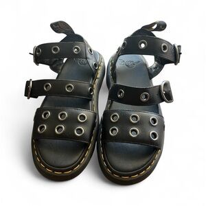 Dr Martens Gryphon How Hardware Black Brando BeChunky Sandals Men Size 9